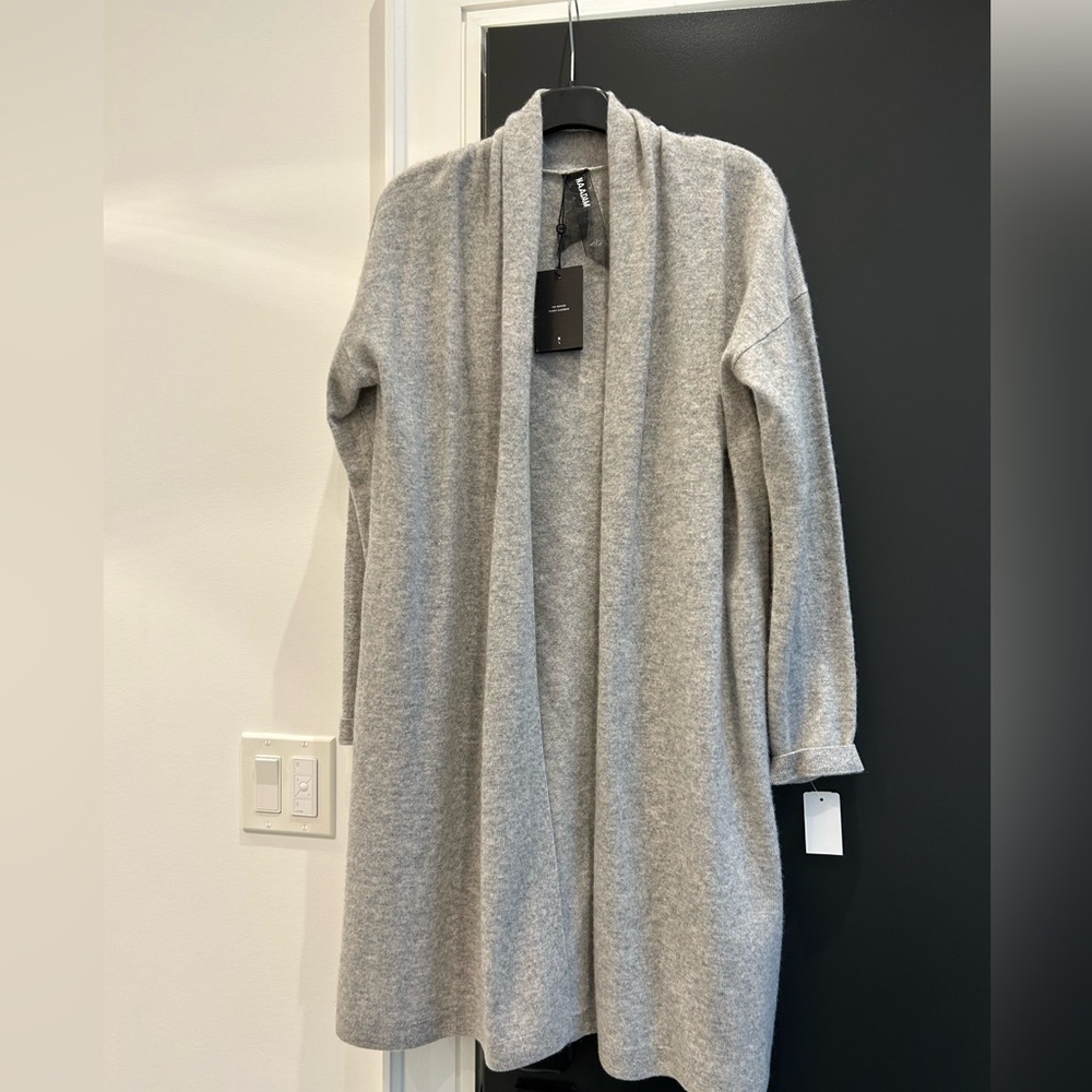 BNWT Naadam cashmere grey long cardigan - size small